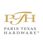 PTH Paris Texas Hardware logo, gold and gray.